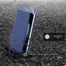 Ladda upp bild till gallerivisning, Moozy Case Flip Cover for iPhone 11 Pro, Dark Blue - Smart Magnetic Flip Case with Card Holder and Stand
