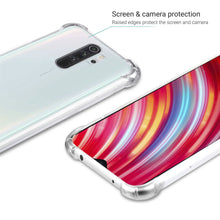 Carica l&#39;immagine nel visualizzatore di Gallery, Moozy Shock Proof Silicone Case for Xiaomi Redmi Note 8 Pro - Transparent Crystal Clear Phone Case Soft TPU Cover
