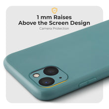 Lade das Bild in den Galerie-Viewer, Moozy Minimalist Series Silicone Case for iPhone 13, Blue Grey - Matte Finish Lightweight Mobile Phone Case Slim Soft Protective
