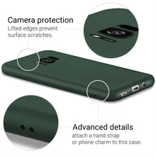 Charger l&#39;image dans la galerie, Moozy Minimalist Series Silicone Case for Samsung S8, Midnight Green - Matte Finish Slim Soft TPU Cover
