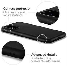 Carica l&#39;immagine nel visualizzatore di Gallery, Moozy Minimalist Series Silicone Case for Samsung S20 Plus, Black - Matte Finish Slim Soft TPU Cover
