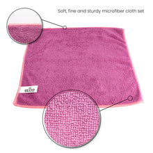 Lade das Bild in den Galerie-Viewer, VILSTO Microfibre Cloth, Reusable Lint Free Cloth, Easy Clean Cloth, Window Cleaning, Microfibre Towel Cleaning Supplies, 30x30 cm, 10 Pieces, Purple
