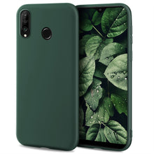 Carica l&#39;immagine nel visualizzatore di Gallery, Moozy Minimalist Series Silicone Case for Huawei P30 Lite, Midnight Green - Matte Finish Slim Soft TPU Cover
