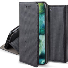 Carica l&#39;immagine nel visualizzatore di Gallery, Moozy Case Flip Cover for Oppo Find X2 Lite, Black - Smart Magnetic Flip Case with Card Holder and Stand
