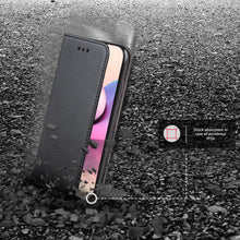 Ladda upp bild till gallerivisning, Moozy Case Flip Cover for Xiaomi Redmi Note 10 and Redmi Note 10S, Black - Smart Magnetic Flip Case Flip Folio Wallet Case
