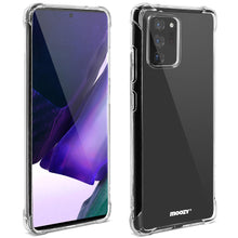 Carica l&#39;immagine nel visualizzatore di Gallery, Moozy Shock Proof Silicone Case for Samsung Note 20 Ultra, Note 20 Ultra 5G - Transparent Crystal Clear Phone Case Soft TPU Cover
