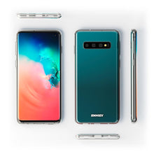 Charger l&#39;image dans la galerie, Moozy 360 Degree Case for Samsung S10 - Full body Front and Back Slim Clear Transparent TPU Silicone Gel Cover
