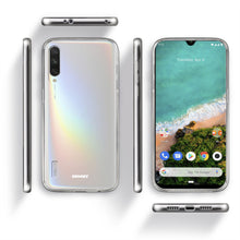 Charger l&#39;image dans la galerie, Moozy 360 Degree Case for Xiaomi Mi A3 - Transparent Full body Slim Cover - Hard PC Back and Soft TPU Silicone Front
