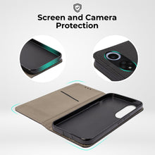 Ladda upp bild till gallerivisning, Moozy Case Flip Cover for Honor 50 / Huawei Nova 9, Black - Smart Magnetic Flip Case Flip Folio Wallet Case with Card Holder and Stand, Credit Card Slots, Kickstand Function
