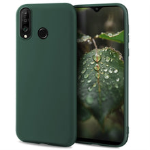 Load image into Gallery viewer, Moozy Lifestyle. Designed for Huawei P30 Lite Case, Dark Green - Liquid Silicone Cover with Matte Finish and Soft Microfiber Lining
