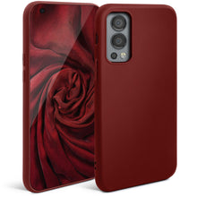 Ladda upp bild till gallerivisning, Moozy Minimalist Series Silicone Case for OnePlus Nord 2, Wine Red - Matte Finish Lightweight Mobile Phone Case Slim Soft Protective TPU Cover with Matte Surface
