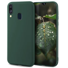 Załaduj obraz do przeglądarki galerii, Moozy Lifestyle. Designed for Samsung A40 Case, Dark Green - Liquid Silicone Cover with Matte Finish and Soft Microfiber Lining
