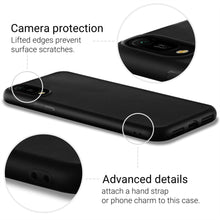 Załaduj obraz do przeglądarki galerii, Moozy Minimalist Series Silicone Case for Huawei Y6 2019, Black - Matte Finish Slim Soft TPU Cover
