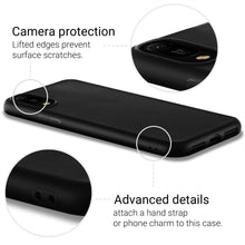 Carica l&#39;immagine nel visualizzatore di Gallery, Moozy Minimalist Series Silicone Case for Huawei Y6 2019, Black - Matte Finish Slim Soft TPU Cover
