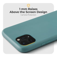 Załaduj obraz do przeglądarki galerii, Moozy Minimalist Series Silicone Case for iPhone 12, iPhone 12 Pro, Blue Grey - Matte Finish Slim Soft TPU Cover
