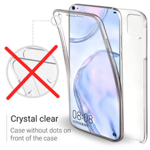Charger l&#39;image dans la galerie, Moozy 360 Degree Case for Huawei P40 Lite - Transparent Full body Slim Cover - Hard PC Back and Soft TPU Silicone Front
