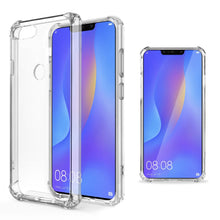Cargar imagen en el visor de la galería, Moozy Shock Proof Silicone Case for Huawei P Smart Plus 2018 - Transparent Crystal Clear Phone Case Soft TPU Cover
