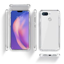 Cargar imagen en el visor de la galería, Moozy Shock Proof Silicone Case for Xiaomi Mi 8 Lite, Mi 8 Youth, Mi 8X - Transparent Crystal Clear Phone Case Soft TPU Cover
