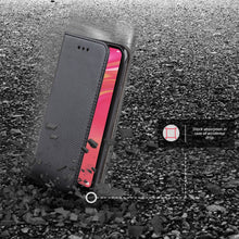 Cargar imagen en el visor de la galería, Moozy Case Flip Cover for Huawei Y7 2019, Huawei Y7 Prime 2019, Black - Smart Magnetic Flip Case with Card Holder and Stand
