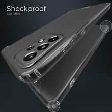 Charger l&#39;image dans la galerie, Moozy Xframe Shockproof Case for Samsung A53 5G - Transparent Rim Case, Double Colour Clear Hybrid Cover with Shock Absorbing TPU Rim
