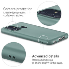 Cargar imagen en el visor de la galería, Moozy Minimalist Series Silicone Case for Samsung A21s, Blue Grey - Matte Finish Slim Soft TPU Cover
