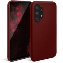 Carica l&#39;immagine nel visualizzatore di Gallery, Moozy Minimalist Series Silicone Case for Samsung A32 5G, Wine Red - Matte Finish Lightweight Mobile Phone Case Slim Soft Protective TPU Cover with Matte Surface
