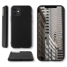 Załaduj obraz do przeglądarki galerii, Moozy Lifestyle. Designed for iPhone 11 Case, Black - Liquid Silicone Cover with Matte Finish and Soft Microfiber Lining
