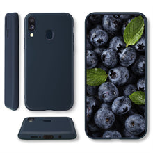 Załaduj obraz do przeglądarki galerii, Moozy Lifestyle. Designed for Samsung A20e Case, Midnight Blue - Liquid Silicone Cover with Matte Finish and Soft Microfiber Lining
