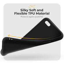 Załaduj obraz do przeglądarki galerii, Moozy Minimalist Series Silicone Case for iPhone SE 2020, iPhone 8 and iPhone 7, Black - Matte Finish Slim Soft TPU Cover
