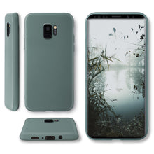 Ladda upp bild till gallerivisning, Moozy Minimalist Series Silicone Case for Samsung S9, Blue Grey - Matte Finish Slim Soft TPU Cover
