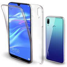Carica l&#39;immagine nel visualizzatore di Gallery, Moozy 360 Degree Case for Huawei Y7 2019 - Transparent Full body Slim Cover - Hard PC Back and Soft TPU Silicone Front
