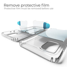 Załaduj obraz do przeglądarki galerii, Moozy Xframe Shockproof Case for Samsung A51 - Transparent Rim Case, Double Colour Clear Hybrid Cover with Shock Absorbing TPU Rim
