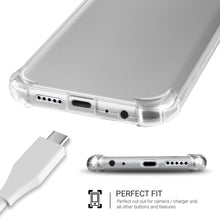 Cargar imagen en el visor de la galería, Moozy Shock Proof Silicone Case for Huawei P30 - Transparent Crystal Clear Phone Case Soft TPU Cover
