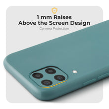 Carica l&#39;immagine nel visualizzatore di Gallery, Moozy Minimalist Series Silicone Case for Samsung A12, Blue Grey - Matte Finish Lightweight Mobile Phone Case Slim Soft Protective
