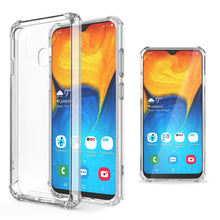 Cargar imagen en el visor de la galería, Moozy Shock Proof Silicone Case for Samsung A30 - Transparent Crystal Clear Phone Case Soft TPU Cover
