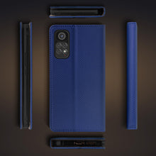 Lade das Bild in den Galerie-Viewer, Moozy Case Flip Cover for Xiaomi Redmi Note 11 Pro 5G/4G, Dark Blue - Smart Magnetic Flip Case Flip Folio Wallet Case with Card Holder and Stand, Credit Card Slots, Kickstand Function

