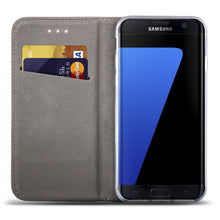 Charger l&#39;image dans la galerie, Moozy Case Flip Cover for Samsung S6, Gold - Smart Magnetic Flip Case with Card Holder and Stand
