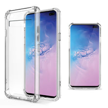 Lade das Bild in den Galerie-Viewer, Moozy Shock Proof Silicone Case for Samsung S10 Plus - Transparent Crystal Clear Phone Case Soft TPU Cover
