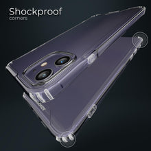 Carica l&#39;immagine nel visualizzatore di Gallery, Moozy Xframe Shockproof Case for iPhone 11 - Transparent Rim Case, Double Colour Clear Hybrid Cover with Shock Absorbing TPU Rim
