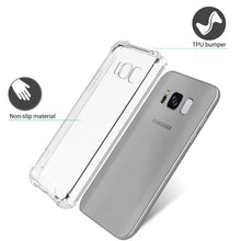 Cargar imagen en el visor de la galería, Moozy Shock Proof Silicone Case for Samsung S8 - Transparent Crystal Clear Phone Case Soft TPU Cover

