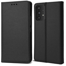 Carica l&#39;immagine nel visualizzatore di Gallery, Moozy Case Flip Cover for Samsung A33 5G, Black - Smart Magnetic Flip Case Flip Folio Wallet Case with Card Holder and Stand, Credit Card Slots, Kickstand Function
