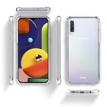 Carica l&#39;immagine nel visualizzatore di Gallery, Moozy Shock Proof Silicone Case for Samsung A30s, Samsung A50s - Transparent Crystal Clear Phone Case Soft TPU Cover
