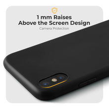 Charger l&#39;image dans la galerie, Moozy Minimalist Series Silicone Case for iPhone X and iPhone XS, Black - Matte Finish Slim Soft TPU Cover
