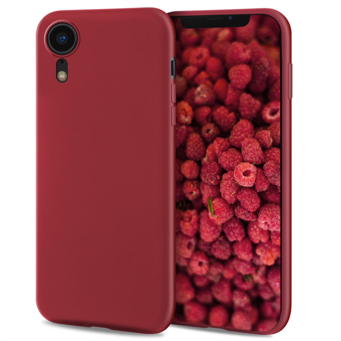 Moozy Lifestyle. Designed for iPhone XR Case, Vintage Pink - Liquid Silicone Cover with Matte Finish and Soft Microfiber Lining