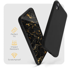 Carica l&#39;immagine nel visualizzatore di Gallery, Moozy Minimalist Series Silicone Case for iPhone XR, Black - Matte Finish Slim Soft TPU Cover
