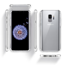 Cargar imagen en el visor de la galería, Moozy Shock Proof Silicone Case for Samsung S9 - Transparent Crystal Clear Phone Case Soft TPU Cover
