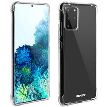 Załaduj obraz do przeglądarki galerii, Moozy Shock Proof Silicone Case for Samsung S20 Plus - Transparent Crystal Clear Phone Case Soft TPU Cover
