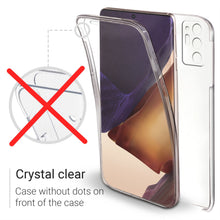 Carica l&#39;immagine nel visualizzatore di Gallery, Moozy 360 Degree Case for Samsung Note 20 Ultra, Note 20 Ultra 5G - Transparent Full body Slim Cover - Hard PC Back and Soft TPU Silicone Front
