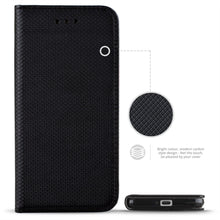 Załaduj obraz do przeglądarki galerii, Moozy Case Flip Cover for Sony Xperia 1 II, Black - Smart Magnetic Flip Case with Card Holder and Stand
