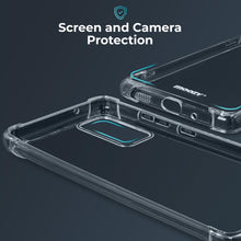 Załaduj obraz do przeglądarki galerii, Moozy Shockproof Silicone Case for Samsung A53 5G - Transparent Case with Shock Absorbing 3D Corners Crystal Clear Protective Phone Case Soft TPU Silicone Cover
